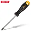 Chave de Fenda Deli Tools Dl6210030T com Furo Central em Formato de Flor, Chave de Fenda Resistente a Impacto com Ponta Magnética Forte