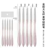 Nuevo Set de Pinceles de Cristal con Forma de Diamante Degradado para Uñas, Set de 5 Piezas de Plumas de Silicona para Pintura y Relieve