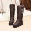 Botas tamanho 40-44 botas de neve comércio exterior sapatos femininos novas botas femininas sola grossa botas de algodão botas de pluma uma geração de pelo