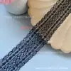 Fita de renda decorativa branca com vazados fita de renda acessórios para roupas de bebê borda de renda acessórios de renda DIY feitos à mão materiais feitos à mão