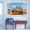 Mezquita comercio exterior más vendido efecto creativo 3D pegatinas de ventana falsa decoración pared sala de estar dormitorio