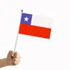 [Bandeira de mão do Chile] bandeira com mastro 8 14*21cm poliéster padrão dupla face para transfronteiriço