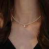 Collar de Perlas de Azúcar Incrustado de Diamantes de Yang Zi Simple Lujo Ligero Nicho de Gama Alta Elegante Elegante Moderno Pendientes