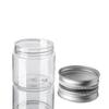 Botella de Plástico PET de 100ml de Boca Ancha Tarro de Crema de 100g con Tapa de Aluminio Tarro para Crema Facial Cosmético Esmerilado