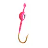 Anzol de Pesca com Cabeça de Chumbo de Cor Única Transfronteiriço 0,5g Micro Colorido Gancho de Pesca no Gelo Isca Macia para Peixe