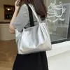 Bolso retro de gran capacidad con lazo para mujer, nuevo estilo 2026, piel suave con acabado brillante, bolso tote versátil para ir al trabajo