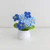 Día del Maestro Maceta Tejida Flor Artificial Acabados Adornos Decoración Hogar Amigos Mejor Amigo Regalos Regalo Flores en Maceta