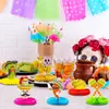 Decoraciones para Fiesta Temática Mexicana Transfronteriza Carnaval Adornos de Panal Abanicos de Papel Decoraciones de Mesa Cactus Carnaval