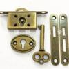 Cerradura Antigua, Hebilla de Cerradura de Bronce Antigua, Cerradura de Caja de Madera, Accesorios de Ferretería, Cerradura Cinco en Uno, Artículos de Cuero y Accesorios para Bolsos, Cerradura Invisible