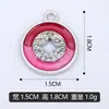 Colgante de Moneda Antigua de Bronce Blanco K con Incrustaciones de Pedrería y Aceite de Goteo Cruzado DIY Charm para Pulsera Joyería Venta Directa de Fábrica Lote Mixto Disponible