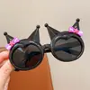Gafas de Moda Kuromi para Niños y Niñas, Pasarela Salida de Primavera Transfronterizas Cool Bebé Niña Princesa Lazo Gafas de Sol