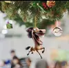 Novo Produto Transfronteiriço Pingente de Presente de Natal Criativo Personalizado Acrílico Chaveiro Decorativo para Espelho Retrovisor de Carro