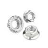GB6177 Tuerca Hexagonal con Brida Galvanizada de Hierro Fábrica de Wenzhou Mayorista M3M4-M20 Tuerca con Brida Dentada Antideslizante