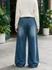 Nuevos jeans rectos casuales de pierna ancha europeos y americanos, corte holgado, pantalones vaqueros de moda para mujer para otoño