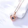 Collar de Proyección 100 Idiomas para Mujer Regalo Día de San Valentín 520 Colgante de Corazón Corazón Amor Luz Inteligente Estilo Lujo