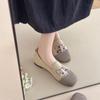 26 Zapatos Nuevos de Verano Estilo Gato Bordado Antideslizantes Suela Suave Zapatos de Madre Zapatos de Tela del Viejo Pekín Zapatos Ligeros de Tejido Volador para Mujer