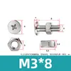 Tornillo y Tuerca Combinación de Dos Piezas para Máquina de Mascarillas y Luminarias, Acero Inoxidable 304 Tornillo y Tuerca