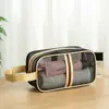 Nova Bolsa de Cosméticos de Viagem 2021 Grande Bolsa Portátil de Armazenamento Transparente Conjunto de Três Peças Bolsa de Higiene Pessoal com Rede Armazenamento