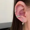 Uñas Lindas con Orejas de Gato y Hueso Anillo de Herradura en Forma de S Acero de Titanio Clavos para Oreja Pendientes para Cartílago de la Oreja Pendientes de Nicho para Mujeres Versátil