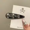 Pinza de Pato de Aleación Ovalada a Cuadros con Pedrería en Forma de Corazón de Lujo Ligero Coreano Exquisito Versátil Pasador para Flequillo Dulce Fresco Accesorio para el Cabello