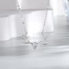 Collar de plata 925 con diseño de ciervo y circonitas para mujer, cadena de clavícula de alta calidad, estilo coreano, elegante, Mori, simple, joyería de celebridades de Internet.