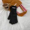 Pedido Coreano~Luvas de Lã Sem Dedos para Tela de Toque Cor Lisa Tricotadas Outono e Inverno Estilo Coreano Quentes de Inverno para Ciclismo para Mulheres