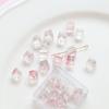 Cuentas de Vidrio Cúbicas Burbuja Agujero Recto Cuentas Cuentas DIY Joyería Hecha a Mano Aretes con Cuentas Material de Accesorios