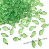 Cuentas acrílicas mini de hoja de 10x5 mm, cuentas sueltas versátiles con temática de bosque para accesorios de collares, pulseras y pendientes hechos a mano para DIY