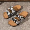 Chinelos de Cortiça Birkenstock para Homens, de Tira Dupla, com Fivela Dupla, Chinelos de Duas Tiras, Sandálias de Praia Antiderrapantes de Solado Grosso para o Verão, Preto