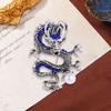 Broche dominante para hombre con forma de dragón chino del año del dragón, de alta gama, guapo, versátil, personalizado, para abrigo de traje, temperamento, ramillete de perlas