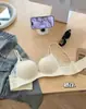 Lingerie Sexy em V para Mulheres com Seios Pequenos, Efeito Realçador e Ampliador, Patchwork de Renda Brilhante Sem Costura, Sutiã com Bojo em Palma Anti-Queda