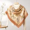 Lenço Quadrado Fino de Seda e Lã para Primavera e Verão o Ano Todo Feminino 200 Xale Étnico Lenço para Ar Condicionado Feminino Customização de Fábrica