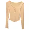 Ropa de Mujer de Comercio Exterior de Dongdaemun, Corea, Extremadamente Cómoda y Amigable con la Piel, Sexy, Realza el Busto, Acentúa la Cintura, Ligeramente Transparente, Camiseta Ajustada