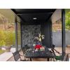 Pabellón paisajístico de aleación de aluminio, salón de té, villa, patio, toldo, pabellón de ocio al aire libre, pabellón chino simple de lamas
