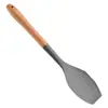 Mango de madera transfronterizo, cuchara de silicona para arroz, grado alimenticio, antiadherente, espátula de cocina, utensilios de cocina, suministro directo de fábrica, personalizable