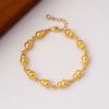 Pulseira Retro Folu Cabaça Banhada a Ouro Latão Antigo Celebridade da Internet Mesmo Estilo Ping An Jixiang Sha Ouro Pulseira do Patrimônio Chinês