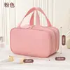 Bolsa de Maquillaje de Gran Capacidad para Viaje, Portátil para Mujer, con Tres Capas y Compartimentos, Neceser Impermeable, Bolsa de Mano para Almacenamiento de Skincare