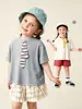 Ropa Infantil Amila 2026 Verano Nuevo Estilo Cuello Contrastante Corbata Niñas Transpirable Ligero Manga Corta