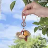 Novo Kit de Material DIY Sino de Vento de Casca de Fruta Natural Sino de Mão de Planta Fruta Artesanal Semi-Acabado Pingente de Chaveiro