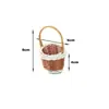 Mini Cesta Colgante Pequeña de Ratán de Plástico PP, Cesta de Mano Colorida Tejida a Mano, Doble Propósito para Almacenamiento y Decoración, Cesta Pequeña para Flores
