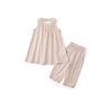 Venta de Liquidación, Sin Reposición: Conjunto de Vestido de Verano sin Mangas y Pantalones de Nueve Puntos para Niños, Atuendo de Lunares Estilo Coreano, de Moda Transfronterizo