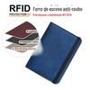 Porta-Cartões de Couro PU Transfronteiriço Porta-Crachá Porta-Crachá RFID Carteira de Viagem Bolsa de Identificação Multifuncional Atacado