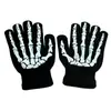Guantes de Halloween con huella de calavera transfronterizos europeos y americanos para hombre y mujer, combinan con todo, divertidos, cálidos para otoño e invierno, de dedo completo, moda