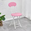 Silla Plegable Silla de Comedor Doméstica Silla Simple Silla de Ocio con Respaldo Taburete de Dormitorio Silla de Balcón Taburete Redondo Portátil para Adultos