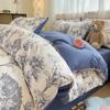 Conjunto de Cama de Algodão Puro Desenho Animado Quatro Peças 100% Algodão Doméstico Dormitório Estudantil Capa de Edredom Lençol Jogo de Cama Três Peças
