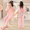 Pijamas infantis primavera e outono manga longa fina meninas médio e grande terno infantil meninas meninos bebê verão roupa de casa roupa exterior