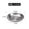 Prato Pequeno Redondo de Aço Inoxidável 304 Molho para Salada Molho de Tomate Prato Multiuso Linha Prato Redondo para Temperos Prato para Sabor de Hot Pot