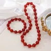 Pulseira de Ágata Natural 7A Grau Estilo Celebridade com Círculo Único e Círculo Duplo, Joia de Pulseira Estilo Retrô Chinês