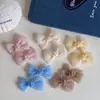 Pinza para el pelo coreana linda con lazo y malla lateral, pinza de cocodrilo de tela de color sólido, pasador, accesorio para el pelo, estilo nuevo