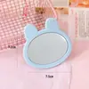 Espejo de Maquillaje con Forma de Conejito Lindo Color Caramelo Portátil Estilo Ins Alto Valor Espejo de Mano para Chicas